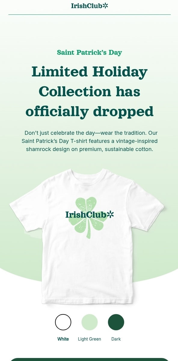 St. Patricks Day - Green Gradient